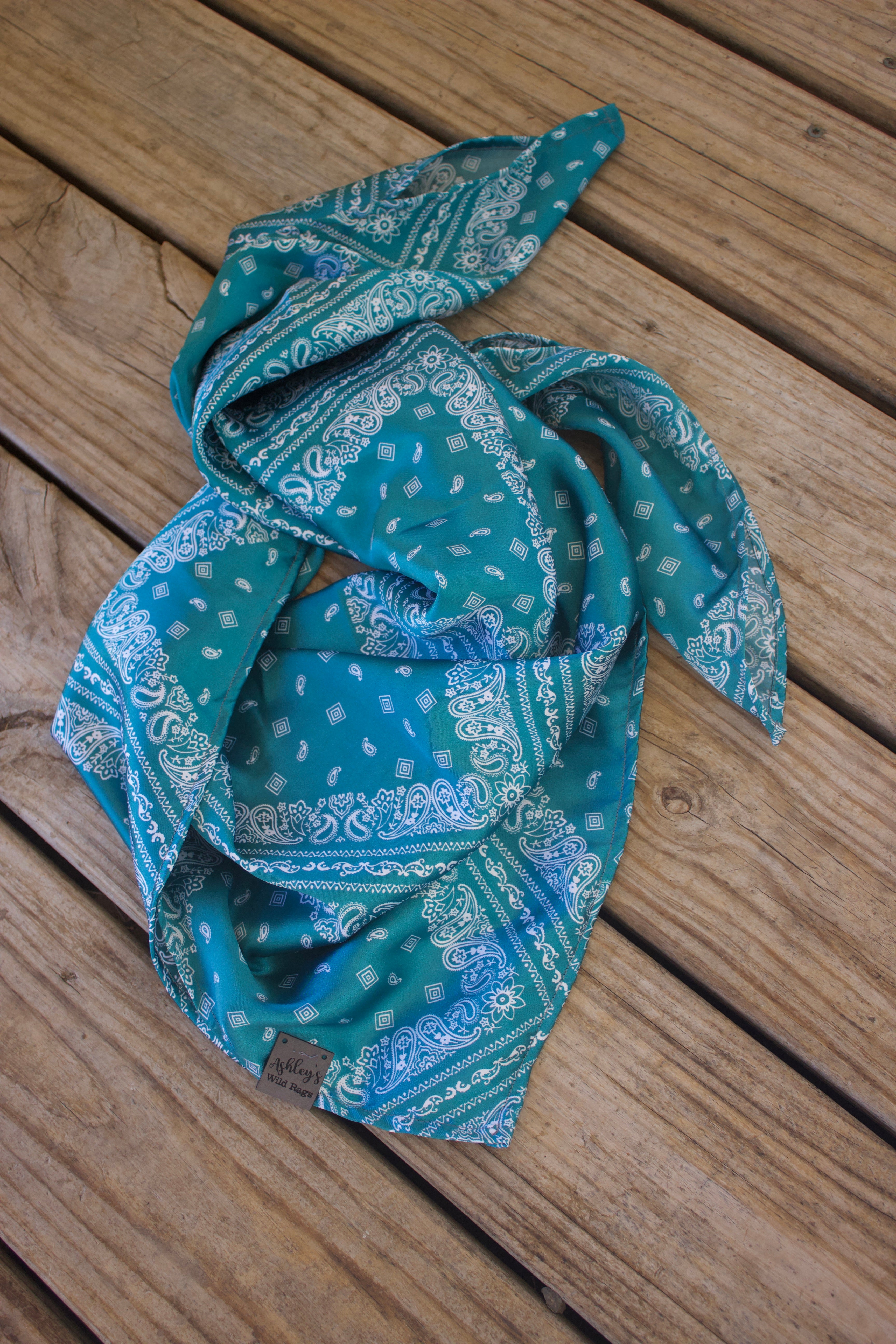 Turquoise bandana – Ashley\'s Wild Rags